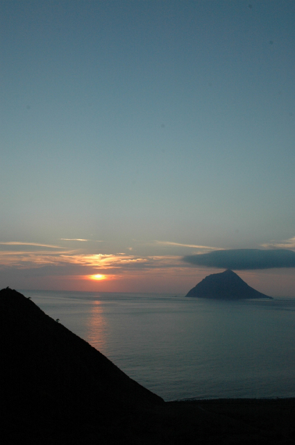 大坂トンネル　夕日02の画像