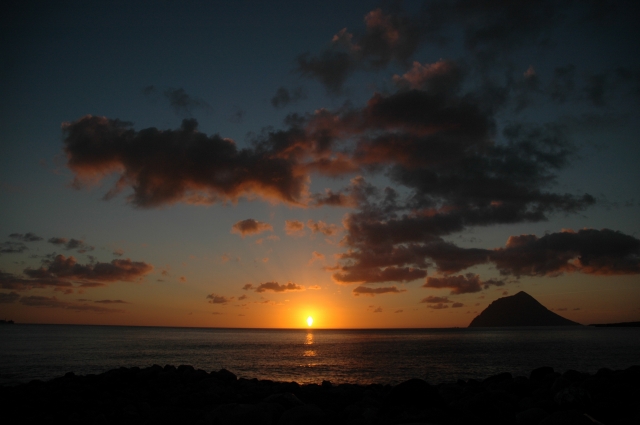 横間海岸　夕日の画像