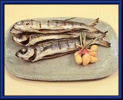 夏とび魚の塩焼きの画像