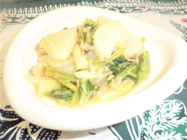 白菜とかぶのツナ煮の画像