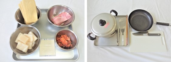 必要な材料・器具の画像