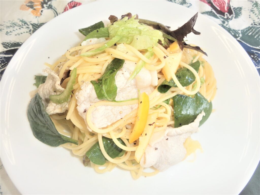 豚しゃぶスパゲティの画像