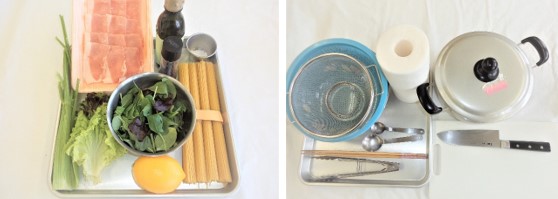 必要な材料・器具の画像